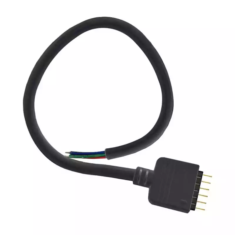Imagen destacada de Cable redondo conexión macho 6 Pin 14mm RGB+CCT en Accesorios de Tiras LED y de los Perfiles