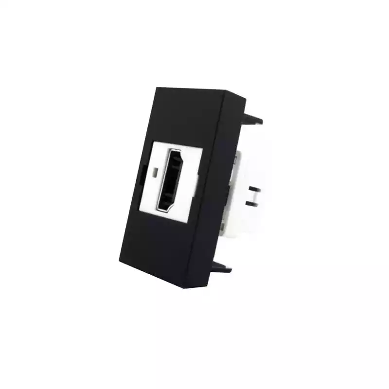 Imagen destacada de Conector  HDMI negro para mecanismo de empotrar en Material Eléctrico