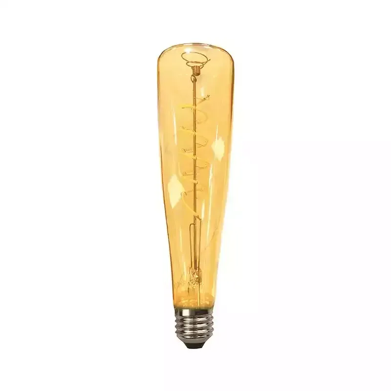 Imagen destacada de Bombilla LED 4W E27 Botella 62mm Filamento Espiral Ámbar en Bombillas LED